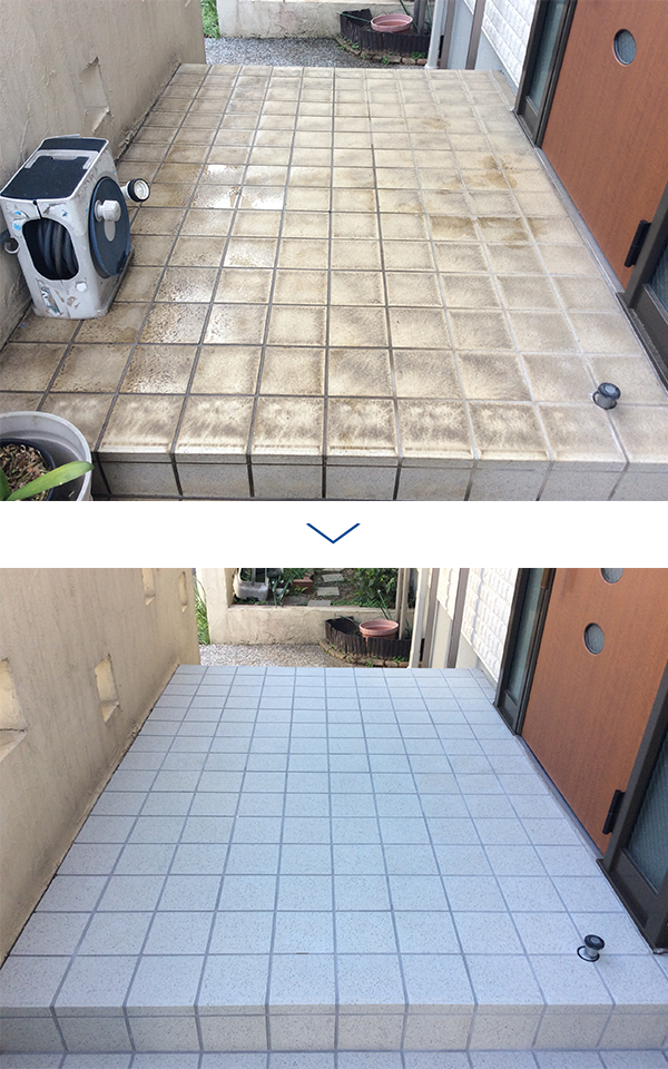 水アカ(玄関外部)